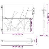  Vrtna vrata 85 x 75 cm od čelika COR-TEN s uzorkom trave | shoptok.hr