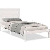 vidaXL Daljši posteljni okvir brez vzmetnice bel 90x220 cm trden les | Shoptok.si