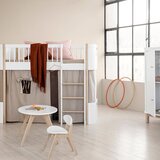 Oliver Furniture® lesena otroška mizica pingpong white/oak | Shoptok.si