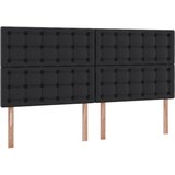 Krevet s od storage s uzglavljem Crna 200 x 200 cm Lažna koža | Eponuda.ba