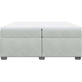  Krevet s oprugama i madracem svjetlosivi 200x200 cm baršunasti | shoptok.hr