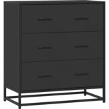  Komoda crna 68x35x76 cm konstruirano drvo i metal | shoptok.hr