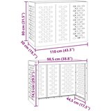  Pokrivač za klima uređaj Crna 110x50x80 cm Čelik | shoptok.hr
