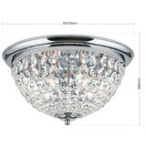 Orion DLU 1840/47 - Kristalni plafon 6xE27/40W/230V prečnik 47 cm hrom | Eponuda.com