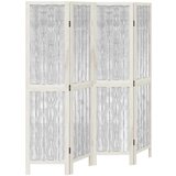 Furnova Paravan 4-delni bel trden les pavlovnije, (21929686) | Shoptok.si