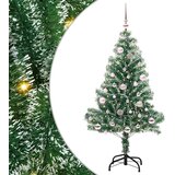  Umjetno Božićno Drvo s Snježnim Flokom i LED Svjetlom 150 cm | shoptok.hr