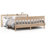 Maison Chic Posteljni okvir - Dvoposteljna postelja - Zakonska postelja brez vzmetnice 200x200 cm trdna borovina-J3475, (21761744) | Shoptok.si