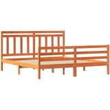  Krevetna konstrukcija s uzglavljem Vosak smeđa 180 x 200 cm | shoptok.hr