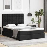  Krevet S LED lampica s uzglavljem Crna 140 x 200 cm PVC | shoptok.hr