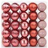  Set božićnih kuglica 75 kom. Ružičasta i boja ruže 6 cm | shoptok.hr