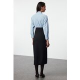Trendyol Black Fitted Shirt Detail Maxi Woven Dress | Eponuda.ba