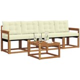  Set vanjskih sofa 5 kom. Prirodna i krem | shoptok.hr