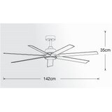  Lucci air 213182 - LED plafonski ventilator ATLANTA 1xGX53/12W/230V bela + daljinski upravljač | Eponuda.com