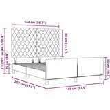 Box Postelja Roza 140x200 cm Žamet, (22048889) | Shoptok.si