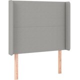  LED uzglavlje svjetlosivo 93 x 16 x 118/128 cm od tkanine | shoptok.hr