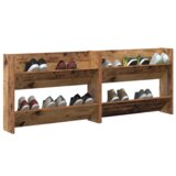 vidaXL Ormarići za cipele na zidu 2 pcs Staro drvo 60 x 18 x 60 cm | shoptok.hr