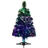 vidaXL Umjetno božićno drvce s optičkim vlaknima 64 cm zeleno | shoptok.hr