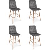 Libra stolica - tamnosivi baršun / noge od hrasta x 4 | shoptok.hr