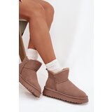 VINCEZA Suede Snow Boots for Women on Platform 97962 Beige | shoptok.hr