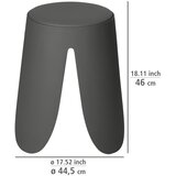 Wenko 26089100 - Stolica COMISO 44,5x46 cm antracitna | Eponuda.com
