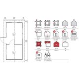 Male kuće Sauna kućica Pihasauna PIHA-TUURI 13 257 × 555 cm – bez završnog krovnog pokrova | shoptok.hr