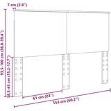  Uzglavlje s uzglavljem Dimljeni hrast 150 cm Konstruirano drvo | shoptok.hr
