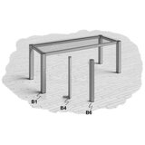  Sto IN-OUT Serie B4 - SET 4 NOGE H750 za staklo Aluminium 00 ( 431-120 ) Cene