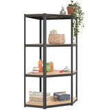  Kutna polica s 4 razina od čelika i konstruiranog drva antracit | shoptok.hr