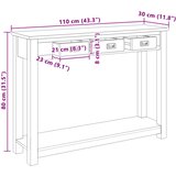  Konzolna stolica Prirodna 110 x 30 x 80 cm Čvrsto teak drvo | Eponuda.com