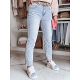 DStreet Spodnie damskie jeansowe slim fit z paskiem NEOPASS niebieskie | Shoptok.si