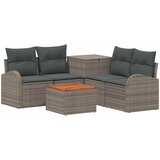  Set sofe 6 kom. Siva i tamno siva Poli Rattan i čelik | shoptok.hr