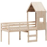  Visoki krevet s krovom 90 x 200 cm od masivne borovine | shoptok.hr