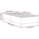  Krevetna platforma Svijetlo siva 80 x 200 cm Kordura tekstil | shoptok.hr