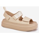 Boto Women's Platform Sandals With Velcro Beige Nitepira | Shoptok.si