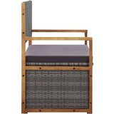  Klop za shranjevanje 115 cm poli ratan in trdna akacija siva, (20658851) | Shoptok.si