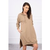Kesi Dress with a hood and a longer rear camel Cijene