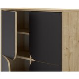 Marckeric Črna/v naravni barvi omarica v hrastovem dekorju 90x120 cm Nola – | Shoptok.si
