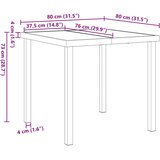  Stol za vrt Crna 80 x 80 x 73 cm Metal | shoptok.hr