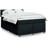 vidaXL Box spring posteljni z vzmetnico črn 140x190 cm blago | Shoptok.si