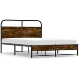  Okvir kreveta bez madraca dimljena boja hrasta 140x190cm drveni | shoptok.hr