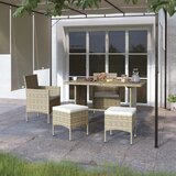 Maison Chic Vrtni stoli - Stol za vrt in stolčki 4-delni komplet poli ratan bež barve JS1858, (21878335) | Shoptok.si