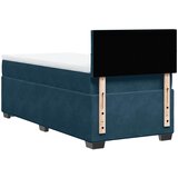 Box spring krevet s madracem tamnoplavi 80 x 200 cm baršunasti | shoptok.hr