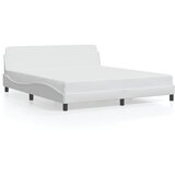 Maison Chic Posteljni okvir - Dvoposteljna postelja - Zakonska postelja z vzglavjem bel 180x200 cm umetno usnje-J5763, (21769296) | Shoptok.si