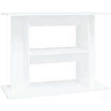 vidaXL Stojalo za akvarij visok sijaj belo 80x35x60 cm inženirski les | Shoptok.si