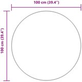  Čupavi tepih s visokim vlaknima NAVARRA srebrnosiva 100x100cm | shoptok.hr