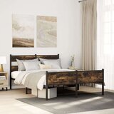 vidaXL Posteljni okvir brez vzmetnice hrast 140x190 cm inženirski les | Shoptok.si
