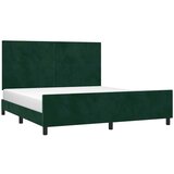  Okvir za krevet s uzglavljem tamnozeleni 180x200 cm baršunasti | shoptok.hr