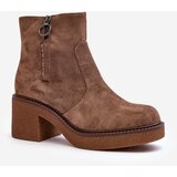 Kesi Women's brown Romella zipper boots Cene