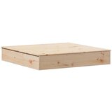 Furnova Peskovnik s pokrovom 111x111x19,5 cm trdna borovina, (21925741) | Shoptok.si