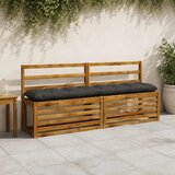  Jastučić za klupu VIANEN 100% poliester Antracit - Antracit 180 x 30 x 12 cm | shoptok.hr